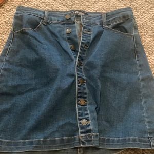 Mini jean skirt